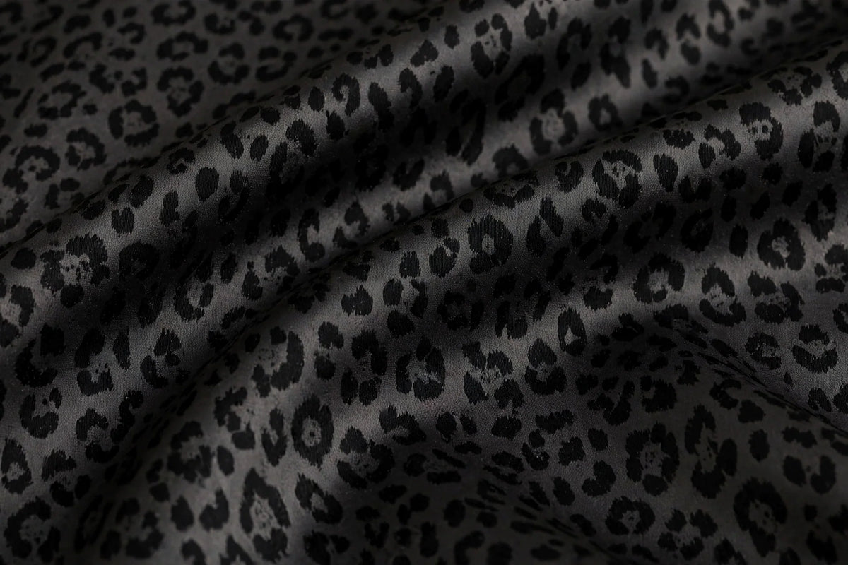 Midnight Prowl Animal Print Satin — Pattern detail view