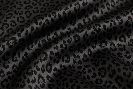 Midnight Prowl Animal Print Satin — Pattern detail view