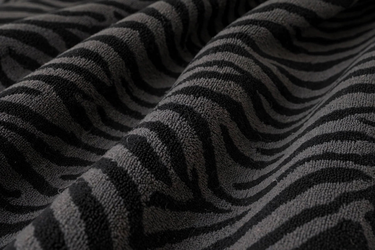 Midnight Zebra French Terry — Pattern detail view