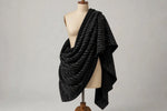 Midnight Zebra French Terry — Draped view