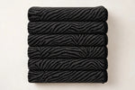Midnight Zebra French Terry — Folded stack view