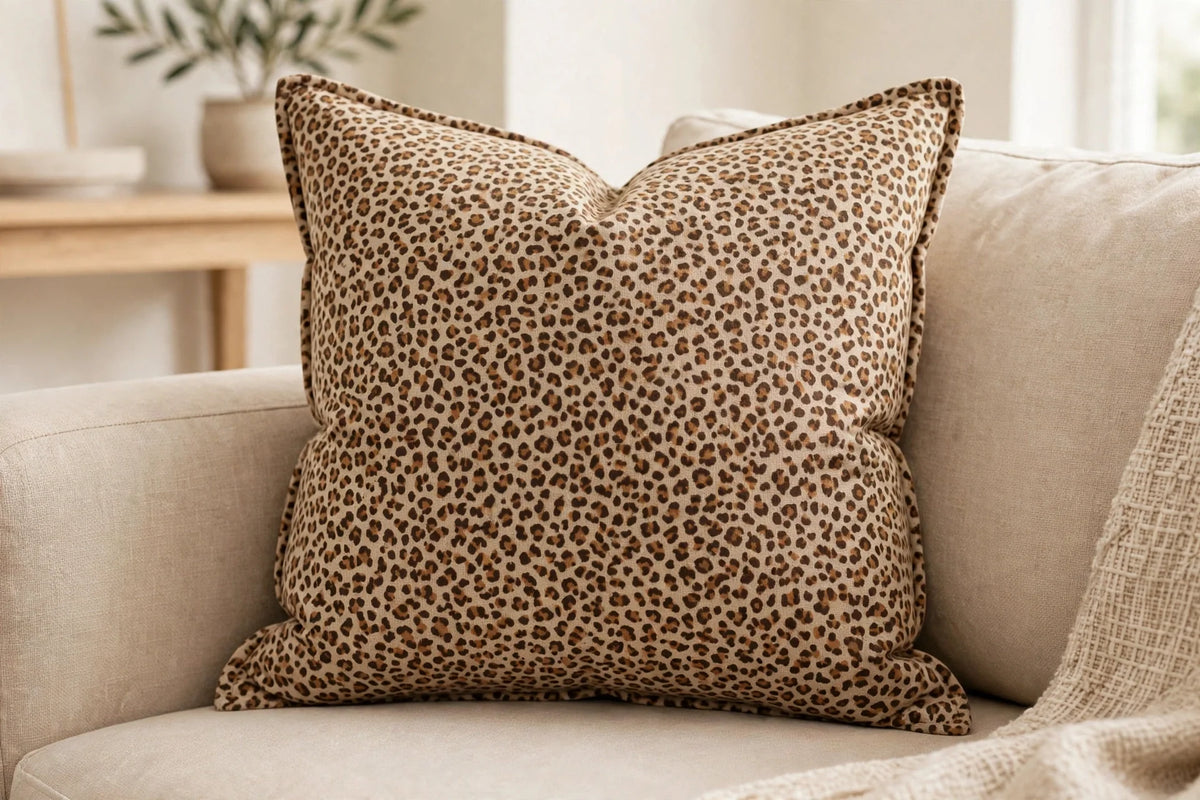Mini Leopard Cotton — Lifestyle cushion view