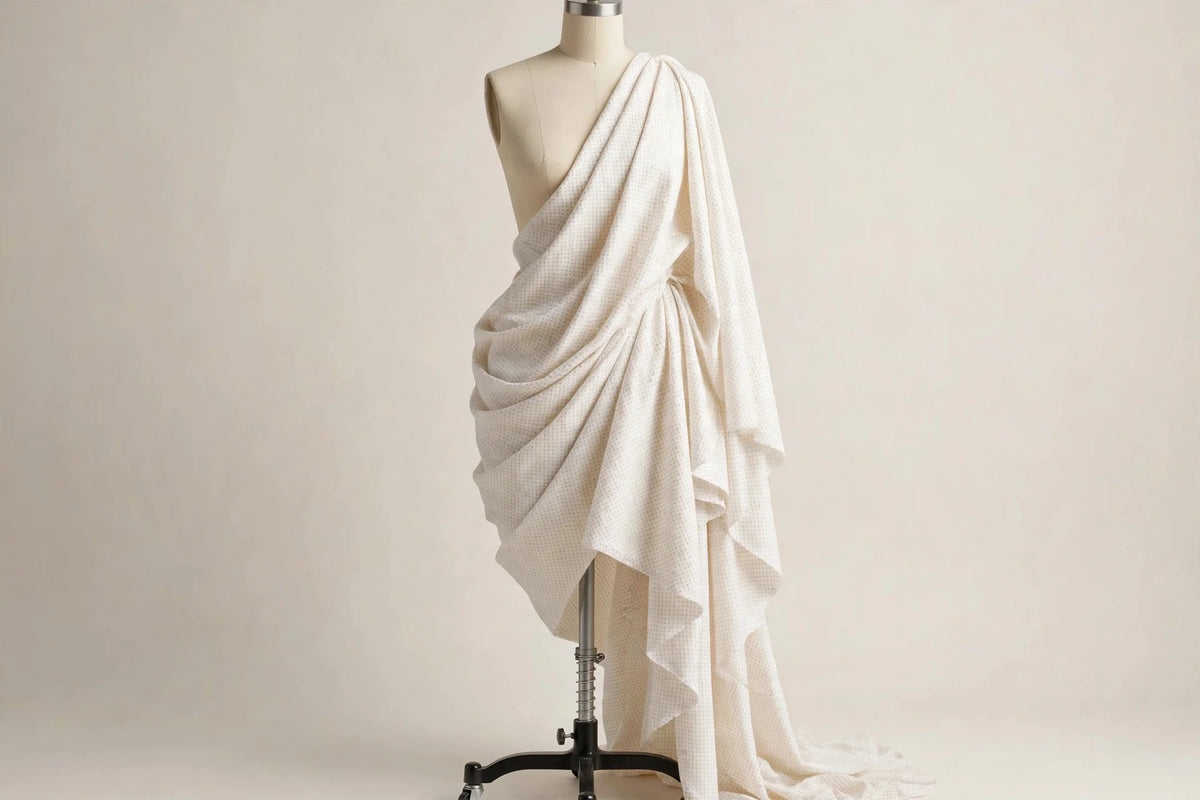 Mini Polka Dot Cotton — Draped view