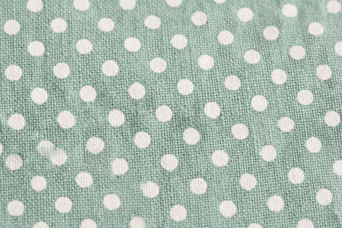 Mint Polka Dot Cotton — Pattern detail view