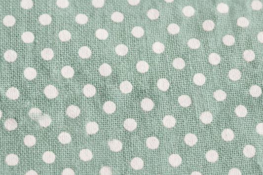 Mint Polka Dot Cotton — Pattern detail view
