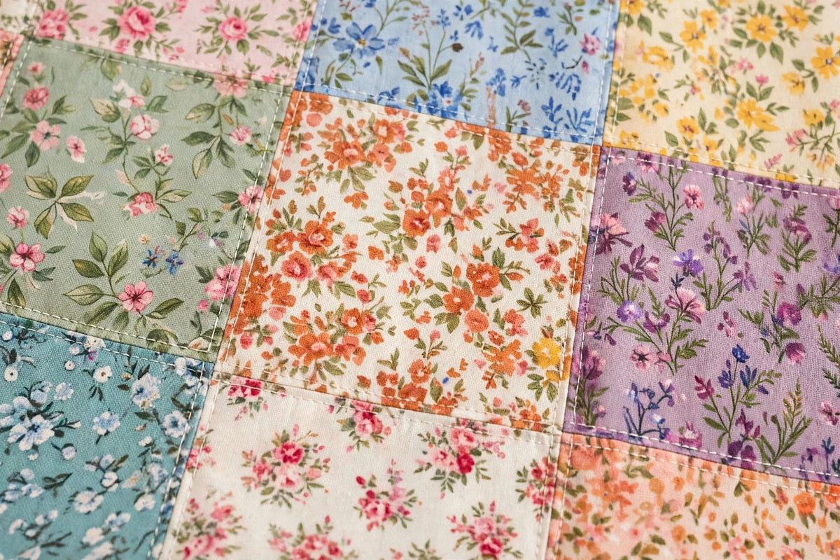 Mix Floral Patchwork — Pattern detail view