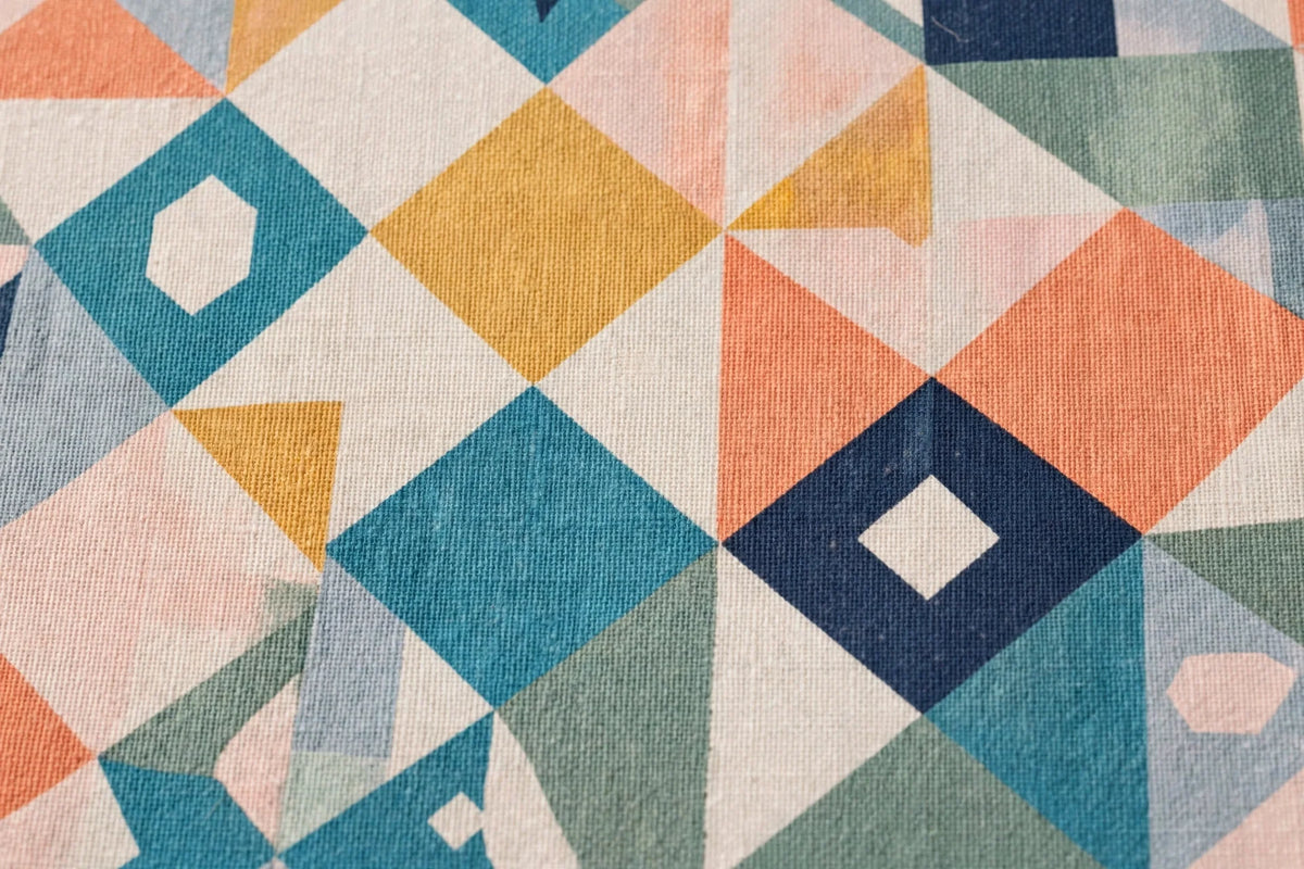 Modern Geo Cotton — Pattern detail view