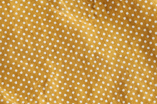 Mustard Polka Dot Cotton — Pattern detail view