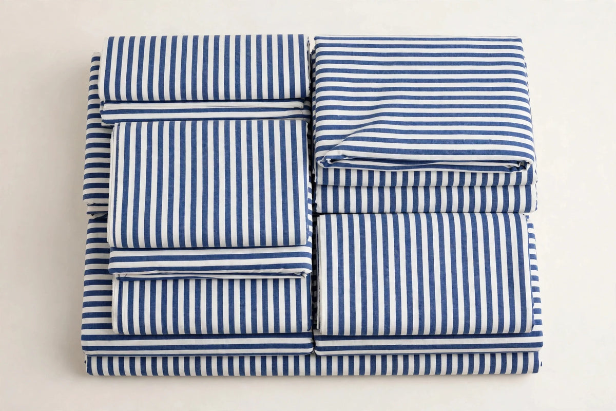 Nautical Stripe Cotton — Folded stack view