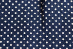 Navy Polka Dot Cotton — Pattern detail view