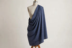 Navy Polka Dot Cotton — Draped view