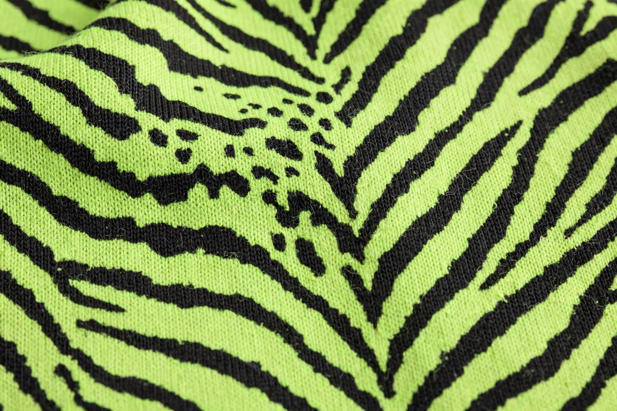 Neon Zebra Jersey Knit — Pattern detail view