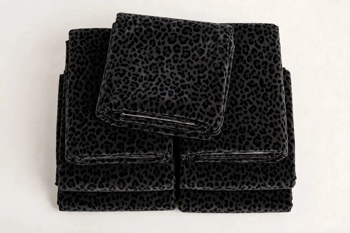 Nocturnal Animal Print Velvet — Folded stack view