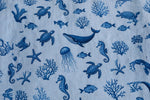 Ocean Animal Print Cotton — Pattern detail view