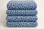 Ocean Leopard Cotton — Folded stack view