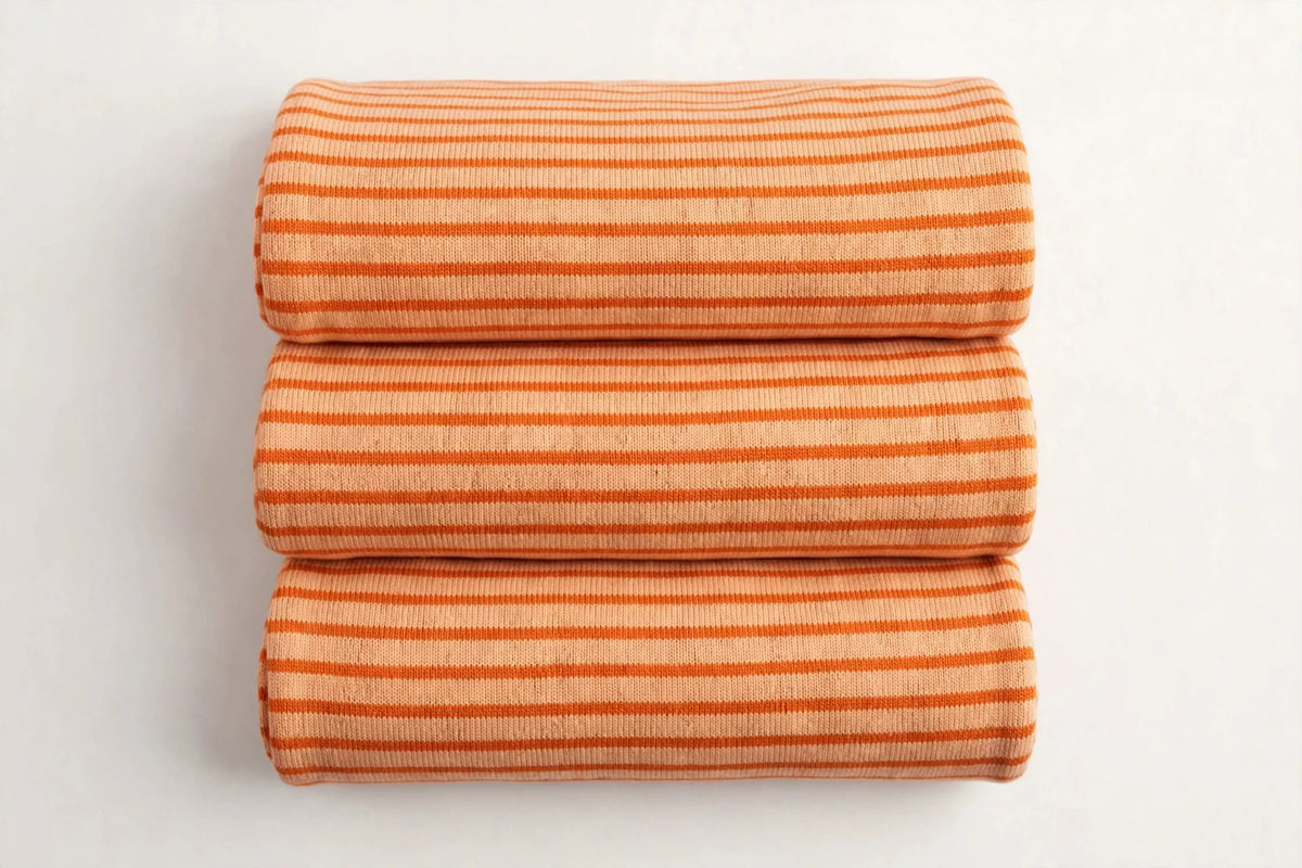 Orange Stripe Knit — Folded stack view