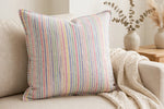 Pastel Stripe Linen — Lifestyle cushion view