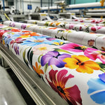 Blue Bird Botanical fabric rolls