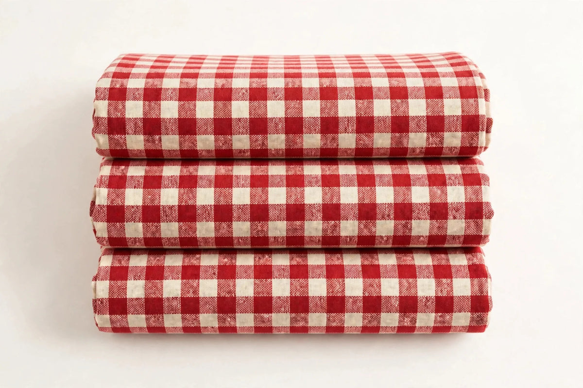 Picnic Plaid Cotton — Folded stack view