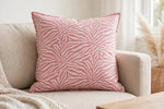 Pink Zebra Cotton — Lifestyle cushion view