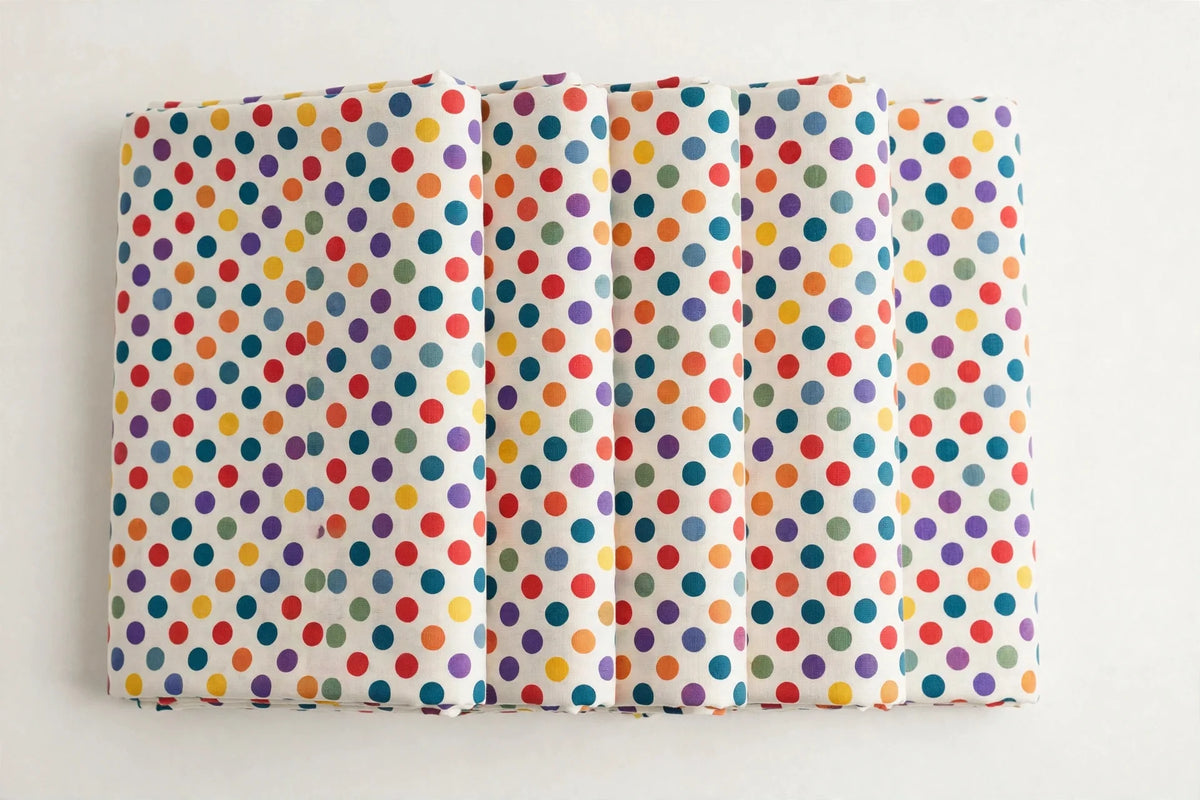 Polka Party Cotton — Folded stack view