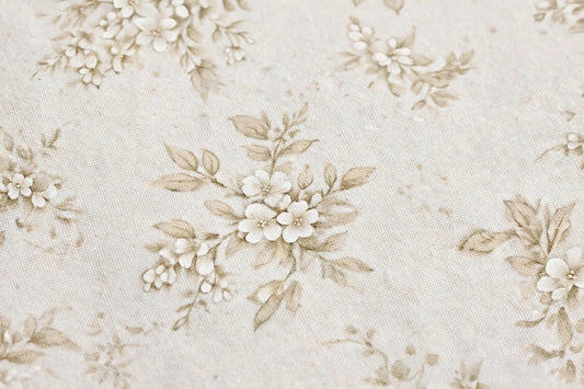 Porcelain Blossom Floral Cotton — Pattern detail view