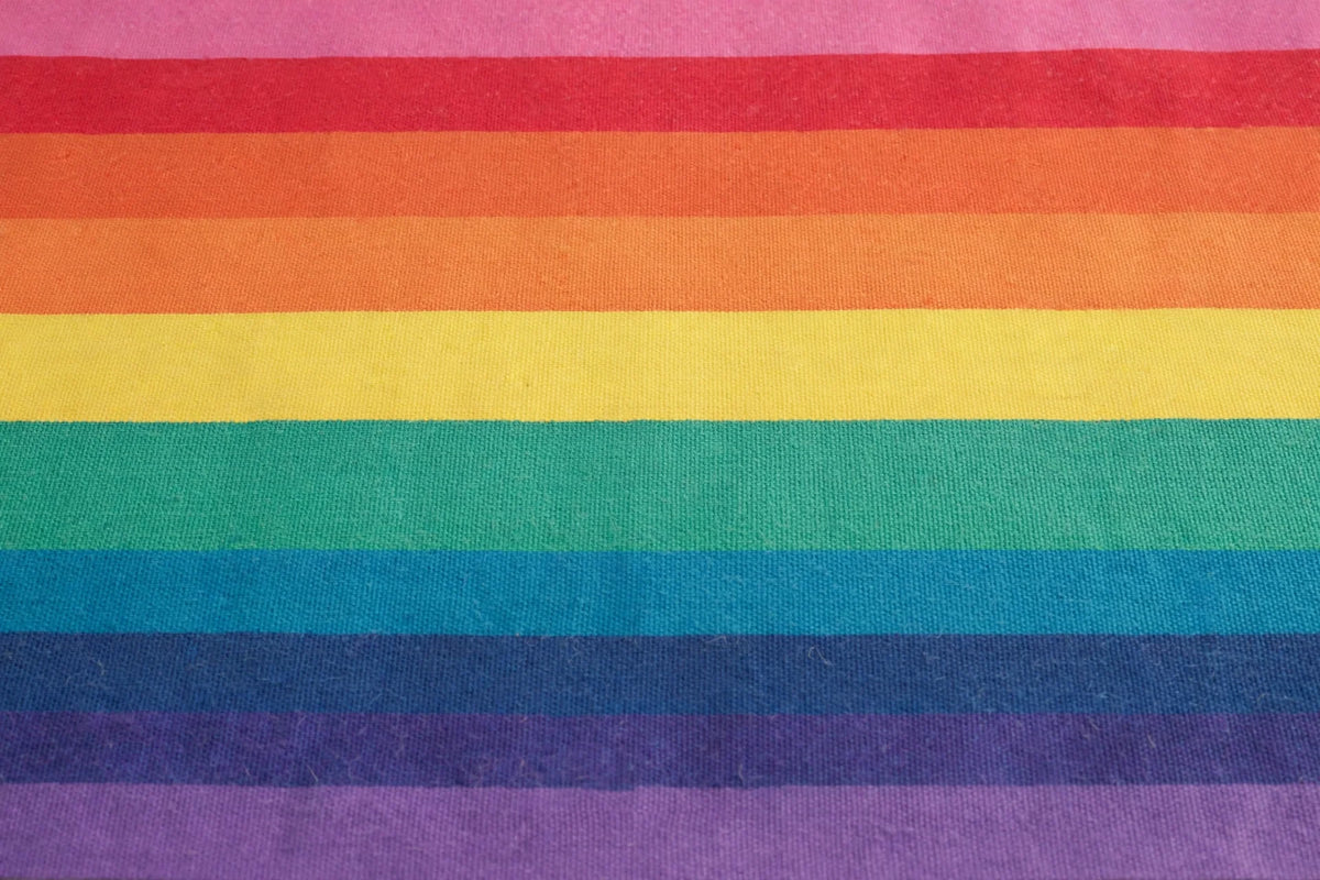 Rainbow Stripe Cotton — Pattern detail view