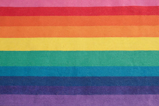 Rainbow Stripe Cotton — Pattern detail view