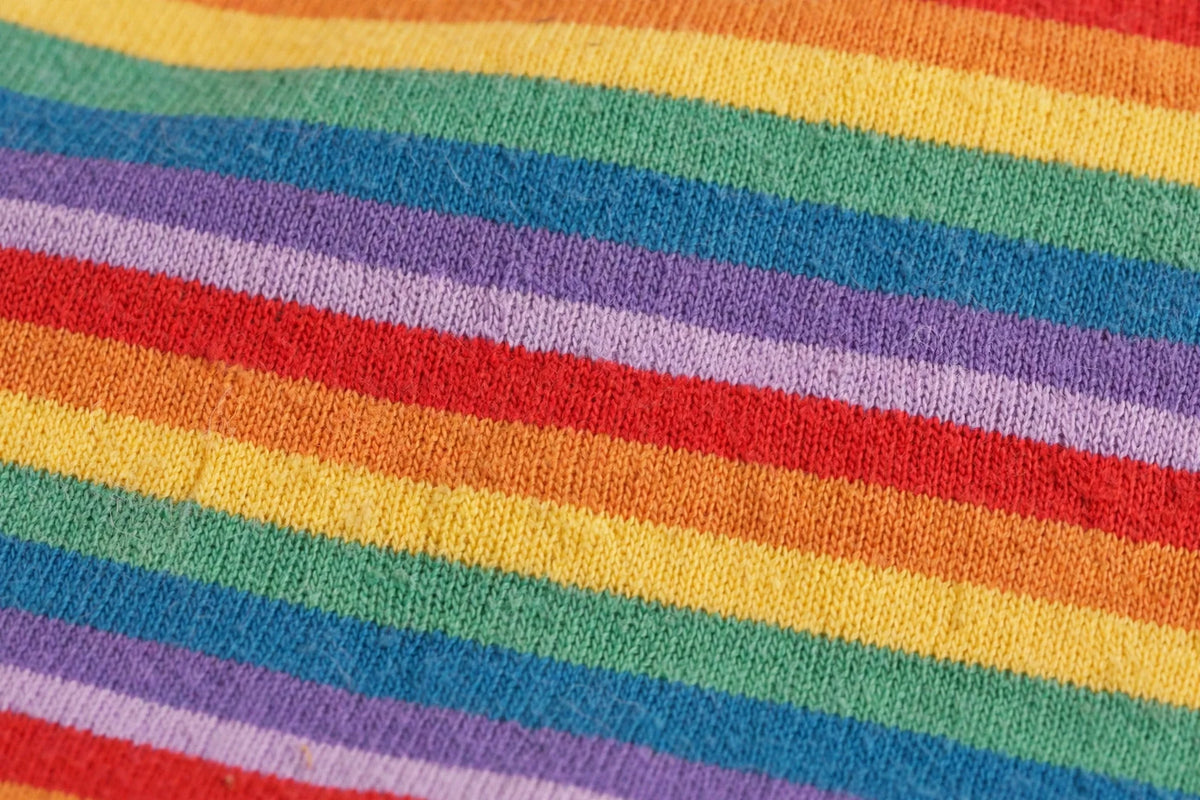 Rainbow Stripe Jersey — Pattern detail view