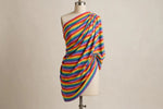 Rainbow Stripe Jersey — Draped view