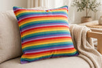 Rainbow Stripe Jersey — Lifestyle cushion view