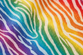 Rainbow Zebra Cotton — Pattern detail view