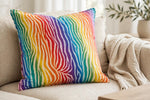Rainbow Zebra Cotton — Lifestyle cushion view