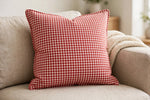 Red Gingham Cotton — Lifestyle cushion view