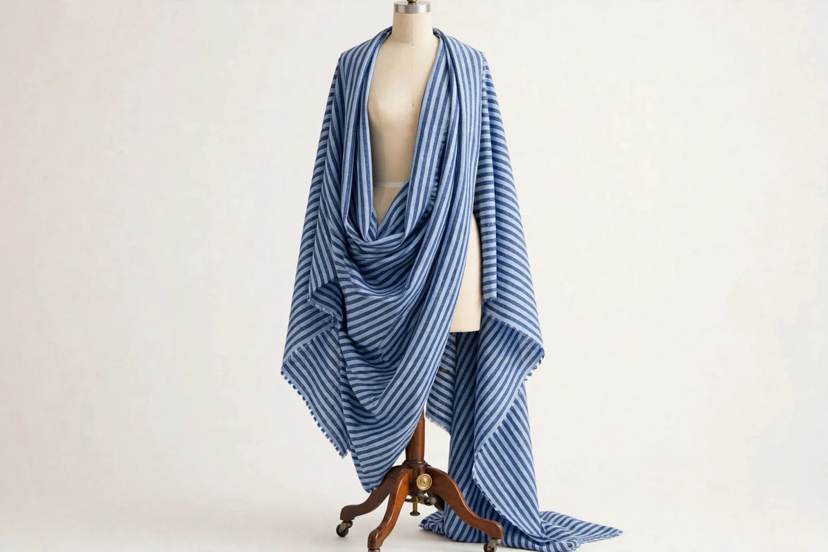 Regatta Stripe Cotton — Draped view