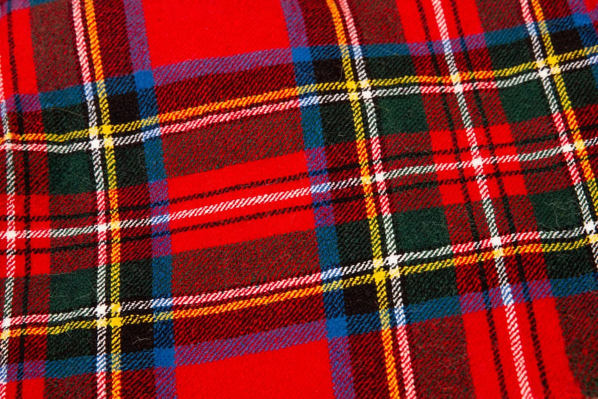 Royal Stewart Plaid Cotton — Pattern detail view