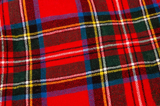 Royal Stewart Plaid Cotton — Pattern detail view