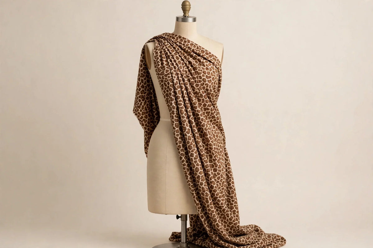 Savanna Animal Print Cotton — Draped view