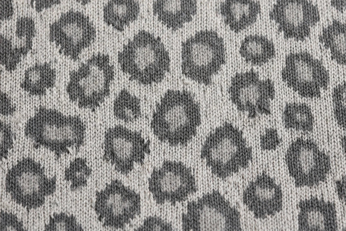 Silver Leopard Knit — Pattern detail view