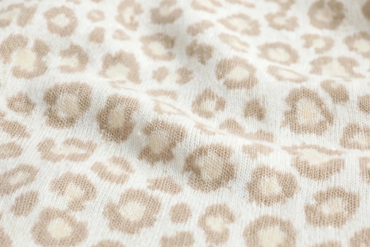 Snow Leopard Jersey Knit — Pattern detail view