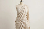 Snow Leopard Jersey Knit — Draped view