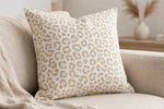 Snow Leopard Jersey Knit — Lifestyle cushion view