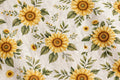 Sunflower Print Cotton — Pattern detail view