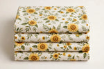 Sunflower Print Cotton — Folded stack view