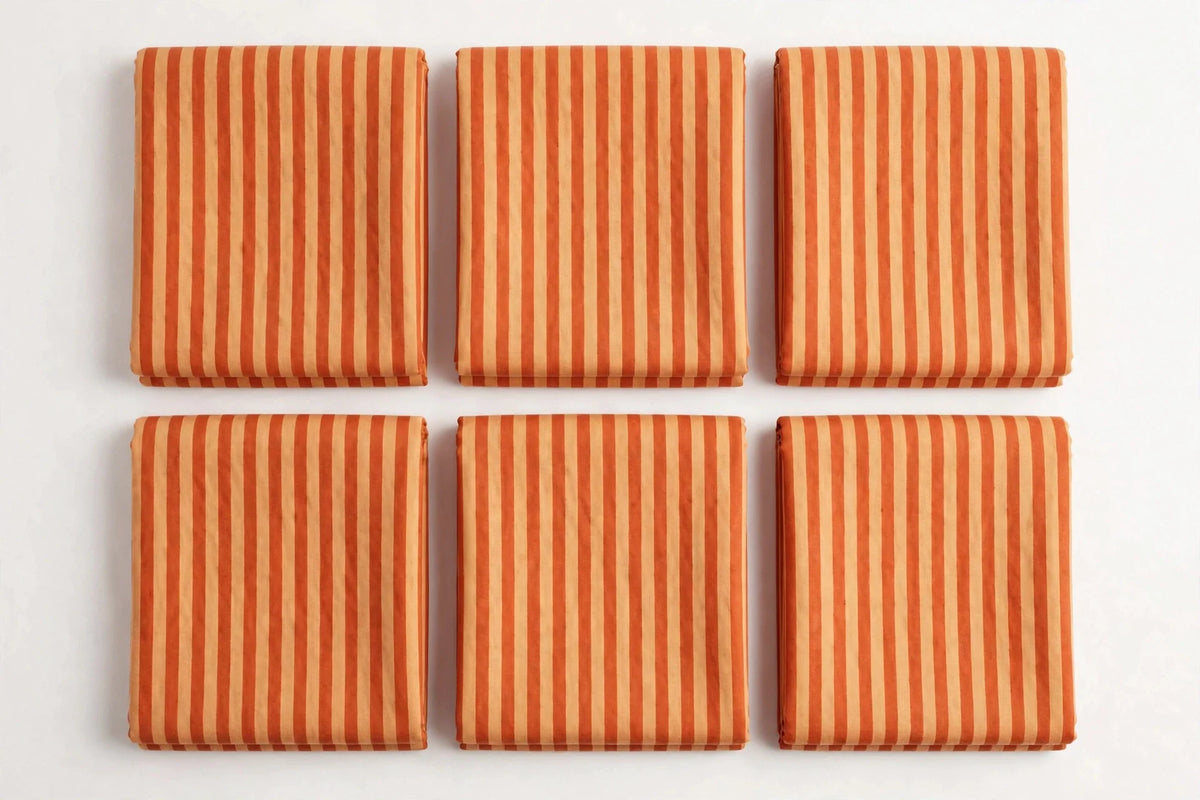 Sunset Stripe Rayon — Folded stack view