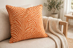 Sunset Zebra Rayon — Lifestyle cushion view
