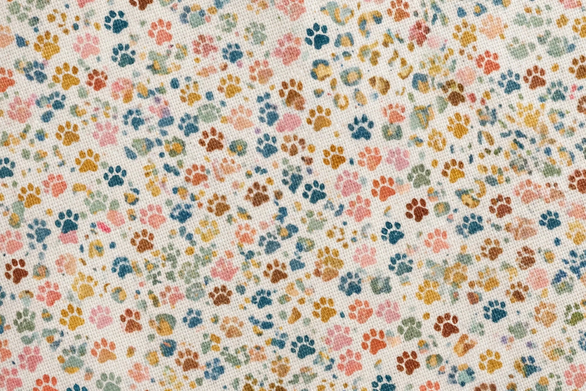 Tiny Paws Animal Print Cotton — Pattern detail view