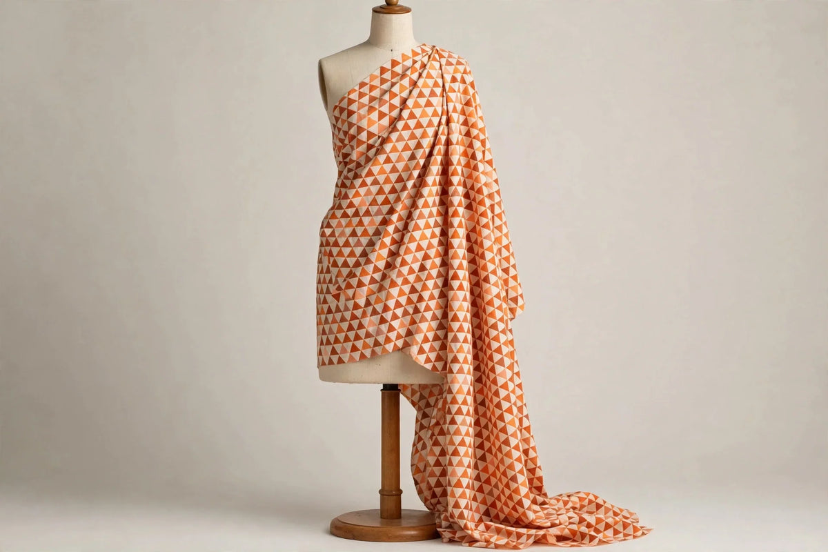 Triangle Tango Cotton — Draped view
