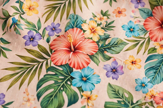 Tropical Floral Rayon — Pattern detail view
