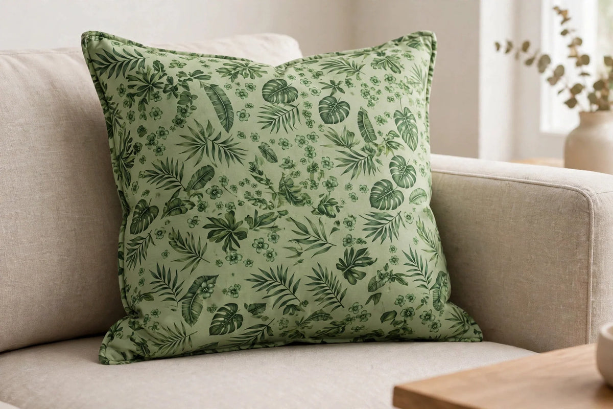 Tropical Leaves — Lifestyle cushion view